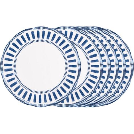Table Passion - Assiette plate Napoli bleue 27 cm (lot de 6) (1/4)