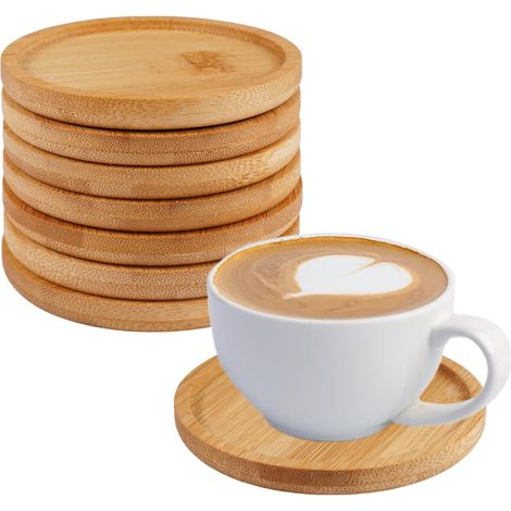 Pieces Wooden Candle Coasters, 8cm Wooden Glass Coasters (1/5)