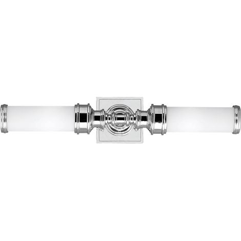 Wandleuchte Wandlampe Badezimmerleuchte LED Glas Spiegellampe chrom poliert IP44 (1/5)