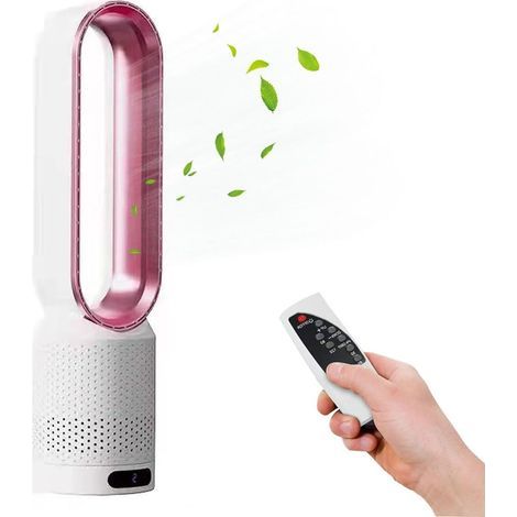 Ventilateur Colonne Sans Pale, Oscillation 90°, Ventilateur Tour Silencieux,Rose (1/5)