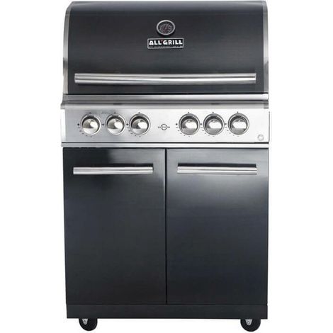 ALLGRILL Gasgrill CHEF L BLACK Modular Grundmodell 4 Brenner, Backburner (500704) (1/4)