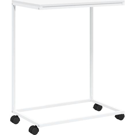 Maison Exclusive - Beistelltisch mit Rollen Weiß 55x35x70 cm Holz