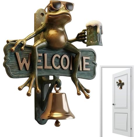 Carillons Porte - Carillon Décoratif Grenouille pour Porte D'entrée - (1/5)