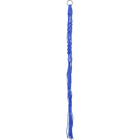 Suspension Macramé Pour Plantes - Corde De Chanvre Résistante - Intérieur Et Extérieur - Balcon Patio Fenêtre - Bleu - 1 Pièce (1/5)