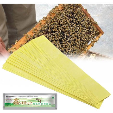 20 Stück Profi-Imkerbedarf Fluvalinat-Werkzeugstreifen gegen Bienenmilben und Varroa (1/4)