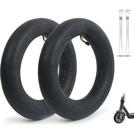 Chambre à Air 10 x 2.125 (10 Pouce),2 Pneus à Air Renforcée avec 2 Leviers Scooter Électrique,Double Épaisseur, Valve Renforcé, Pneu Roue Anti-Perforation Avant/Arrière Trottinette Électrique (1/5)