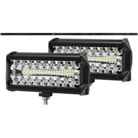 400-W-Arbeitsscheinwerfer, 3-reihig, 7 Zoll, langer Lichtkegel, für Geländefahrzeuge, Frontstoßstange oder Dach (1/5)