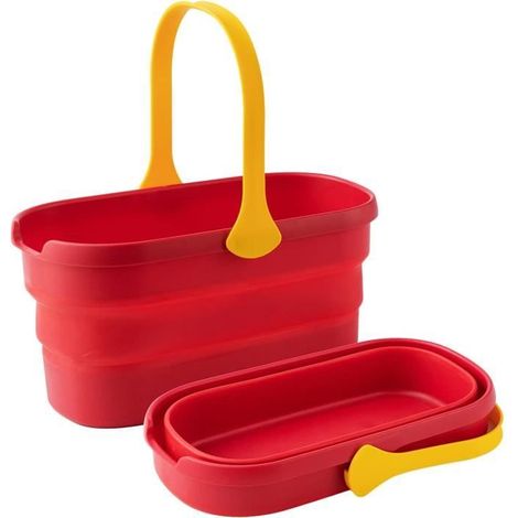Seau pliable de 12 l Capacité de stockage de l'eau,seau de nettoyage en caoutchouc flexible résistant, camping,voyage,déménagement. (1/2)