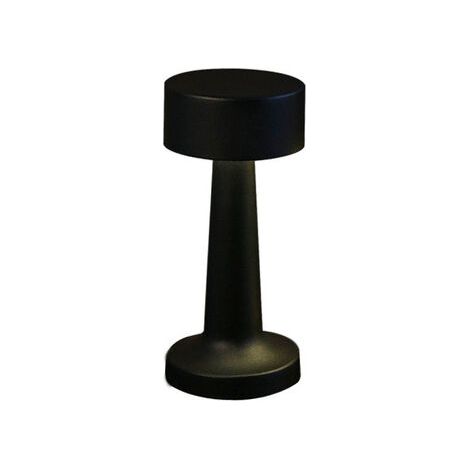 Wireless Rechargeable Table Lamp, Portable 2600mAh USB Battery Powered LED Desk Lamp in Black Brightness Housing Night Light for Restaurants, Bars, Garden, Patio, Bedroom, Outdoor Bedside (1/5)