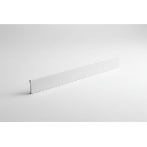 Baldosa porcelánica Blanco Mate 60x8x9.5 cm Rodapie / Caja 12 un