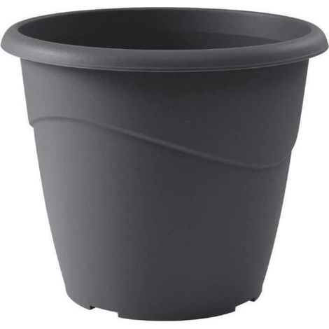 Pot De Fleurs - Polypropylène - Non Percé - Ø 40 cm - H 33,7 cm - 23 L - Gris Anthracite (1/2)