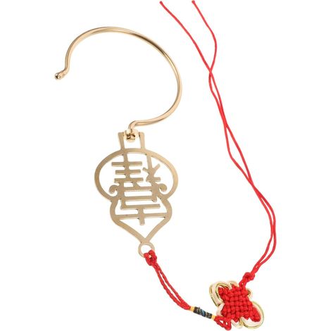 Crochet de moustiquaire vintage en laiton chinois pour rideau (1/5)