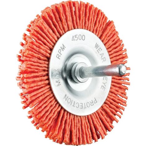 Brosse circulaire en nylon abrasif Sitbrush - Epaisseur 5 mm - tige 6 mm - diamètre 100 mm - 80