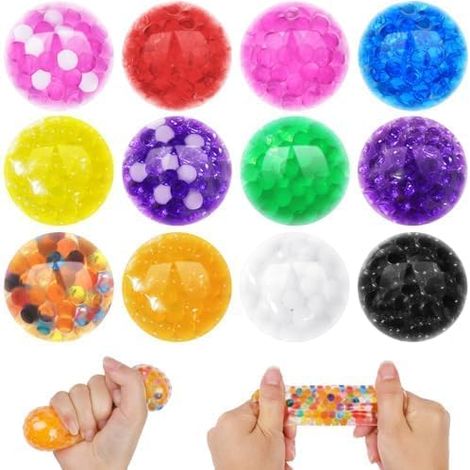 12 Pièces Balles Anti-Stress, Boules à Pétrir Anti-Stress (1/2)