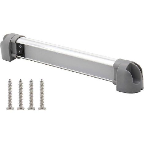 Lampada di illuminazione regolabile a 180 gradi, alimentata a 12/24 V, con interruttore, adatta per l'illuminazione di camper e roulotte. (1/5)