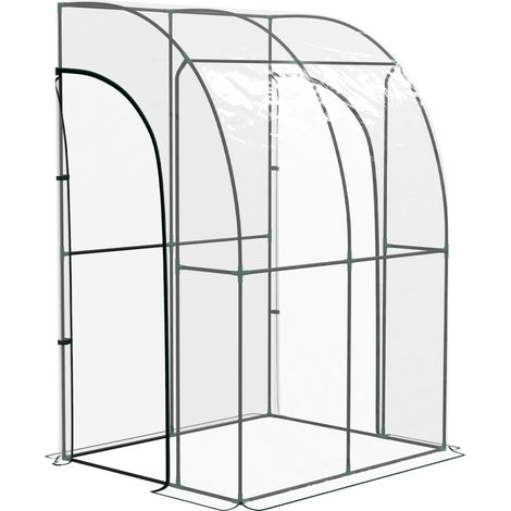 143cm x 118cm Walk-In Lean To Greenhouse, with Accessories