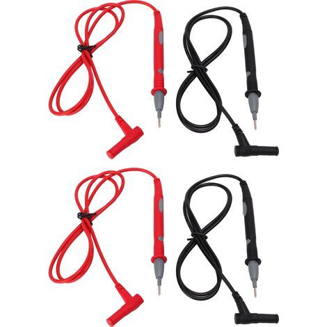 Lot de 2 cordons de test pour multimètre numérique 20A, sondes de test standard 1000V, câbles de mesure polyvalents pour appareils de diagnostic. (1/5)