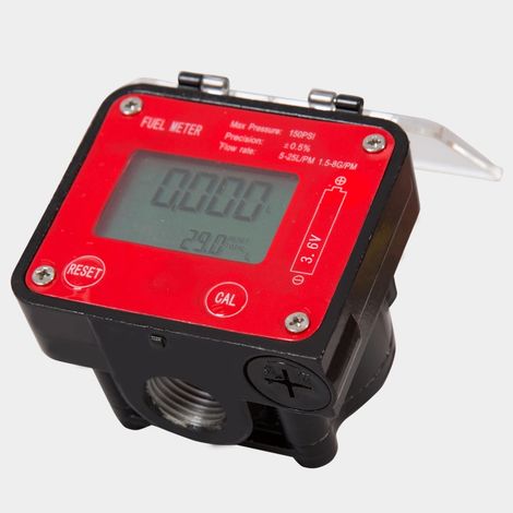 Bc-elec - NEFWM-02 Misuratore di portata digitale per pompa di trasferimento fluido Diesel, olio acqua Adblue� 5-25 l/min, 1/2'', misuratore di liquidi