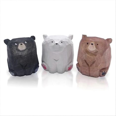 Handgefertigte, niedliche Teddybär-Dekofigur fürs Büro, Geschenk für Lehrer und Freunde (1/5)