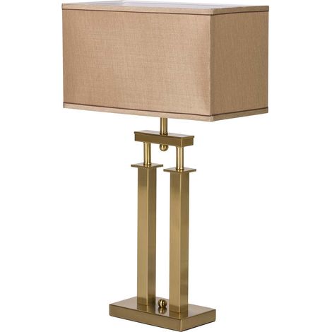 Lampara Sobremesa Metal Dorado 40X20X68 Cm (1/2)