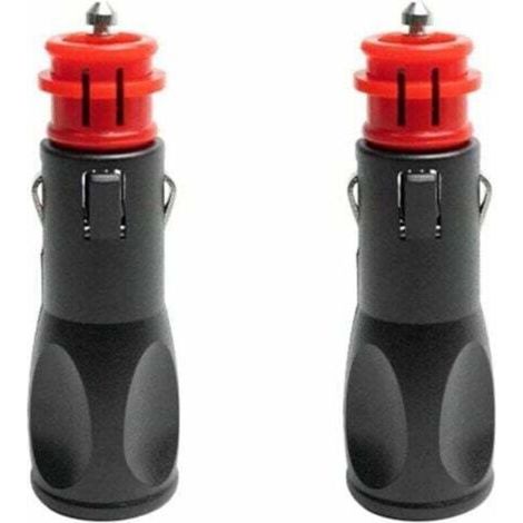 [NIEMALS VERWENDET] Zigarettenanzünderstecker (männlich), Zigarettenanzünderadapter (männlich), Zigarettenanzünderstecker (männlich), Stecker für europäische 12-V-Zigarettenanzünderadapter – 2 Stück