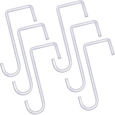 Lot de 6 crochets de clôture, supports de suspension pour paniers suspendus en acier inoxydable pour jardin (1/4)