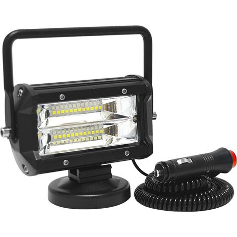 Phare LED magnétique 5 Pouces 72W carré Spot 13cm base magnétique, adapté 4x4 camion SUV offroad (1/5)