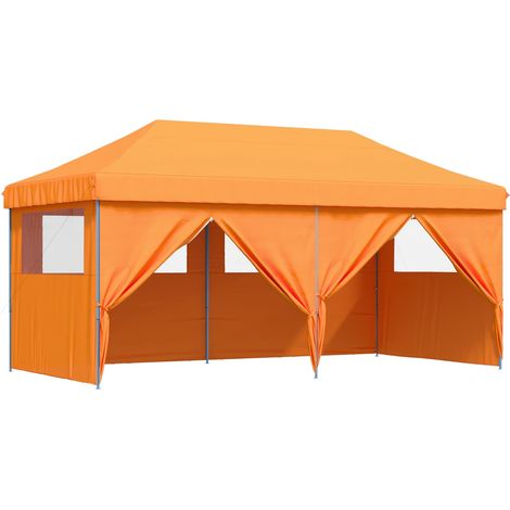 Party Tent Folding Orange 292 x 580 x 315 cm Oxford Fabric vidaXL