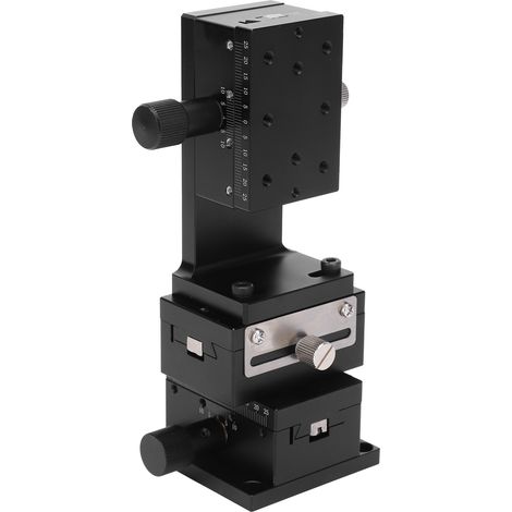 Plateforme de réglage XYZ détachable, précision élevée, rainure en queue d'aronde manuelle, ajustement fin, 40x60mm/1.6x2.4in, table de positionnement 3 axes (1/5)