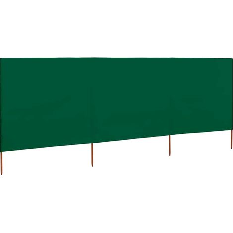 Paravent 3 panneaux Tissu 400 x 80 cm Vert