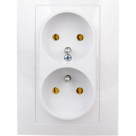 Carla Enchufe doble con/sin blanco 1735-00