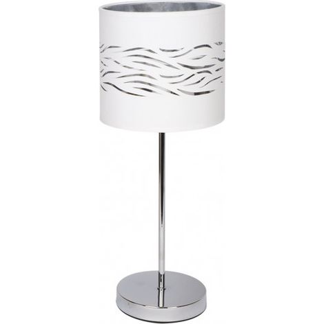 FAB 157771074 Tischplatte Niebla 1xe14 Chrom / weiß-silber 43x17x17 Cm