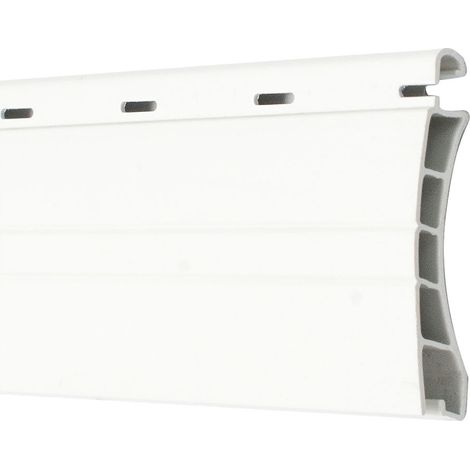 Lama de persiana "PR24" de 2 metros de largo 39x8mm fabricada en PVC color blanco (1/4)