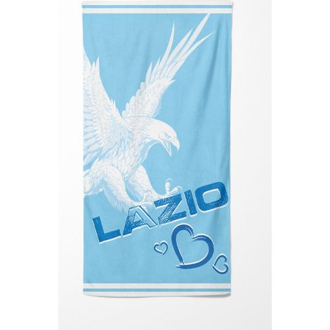 TELO MARE in spugna I Love LAZIO misura grande cm. 90 X 170 (1/5)