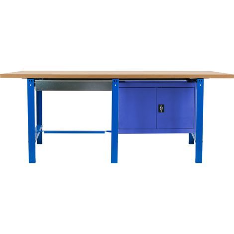 Simonrack Tavolo da lavoro blu robusto 865 cm di largo