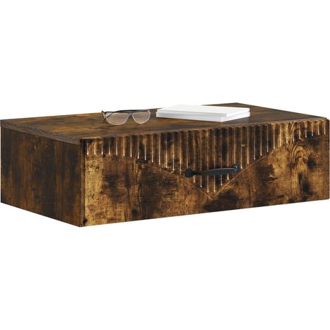 Maison Exclusive - Tavolino da Parete Laterale Rovere Fumo 59 x 34,5 x 17 cm