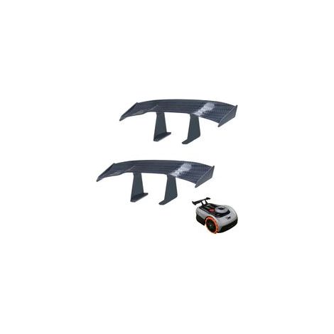 Lote de 2 alerones traseros autocollants para Worx M500 Plus, Navimow, Ecovacs Goat G1, Gardena, etc. Accesorios robot tondeuse (noir) Noir -