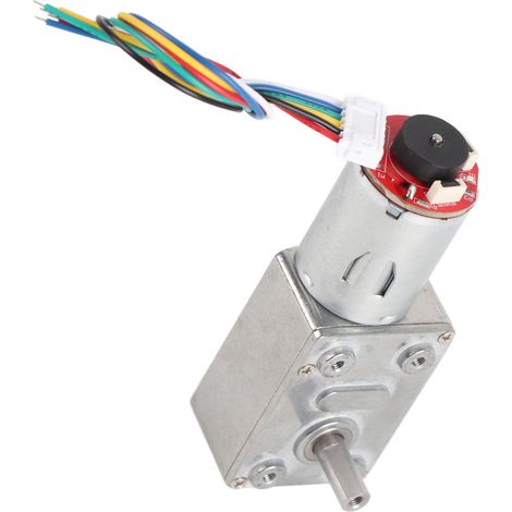 Moteur Électrique CC Réducteur à Engrenages Couple Élevé avec Codeur Verrouillage Automatique Puissant (40 tr/min) (1/5)