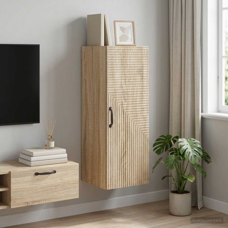 vidaXL Armoire Murale Chêne Sonoma 33 x 34,5 x 90 cm Bois d'ingénierie (1/5)