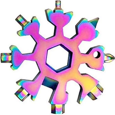 Clé flocon 18-en-1 inox multicolore, tournevis PH, décapsuleur (1/5)