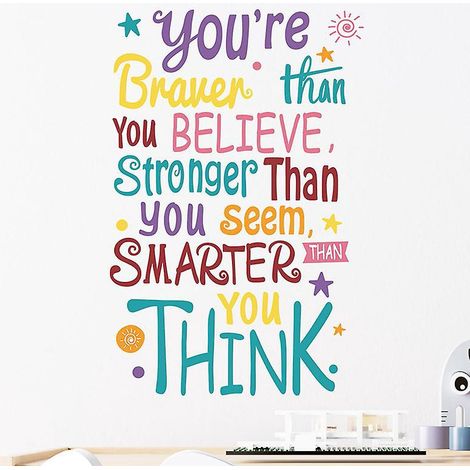 slogans Anglais Colors Chambre D'enfant Chambre D'entre Dcoration Intrieure Stickers Muraux (1/5)