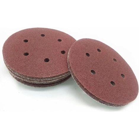 50 Pièces 150mm disques abrasifs Disque de Ponçage Disques Abrasifs 400 Grain Idéal pour Poncer/Polir/Dérouiller pour ponceuse excentrique de 6 trous (1/4)