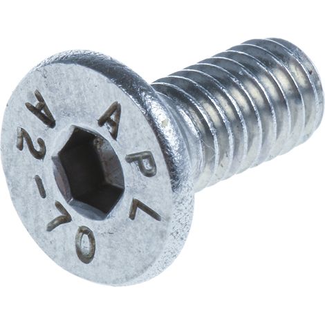Vis à six pans creux, M4 x 10mm, tête Vis fraisée à tête creuse hexagonale, en Acier Inoxydable ( Prix pour Boîte de 50 )