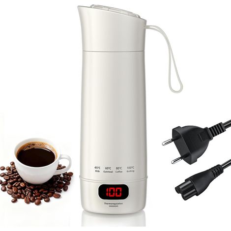 Bouilloire électrique portable avec écran numérique et 4 réglages de température (45-100°C) – Chauffage rapide 300 W, bouilloire de voyage compacte avec fonction maintien au chaud (1/5)