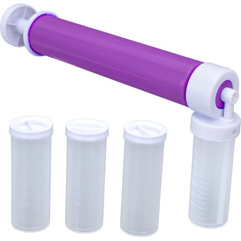 Facile à Plastique, Pulvérisateur à Gâteau Manuel, Plumeau à Gâteau, Atomiseur à Dessert Manuel Bleu (PURPLE) (1/5)