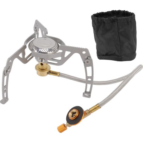Réchaud de camping pliable extérieur, gaz de randonnée, réchaud de randonnée coupe-vent, réchaud pique-nique démontable avec allumage (1/5)