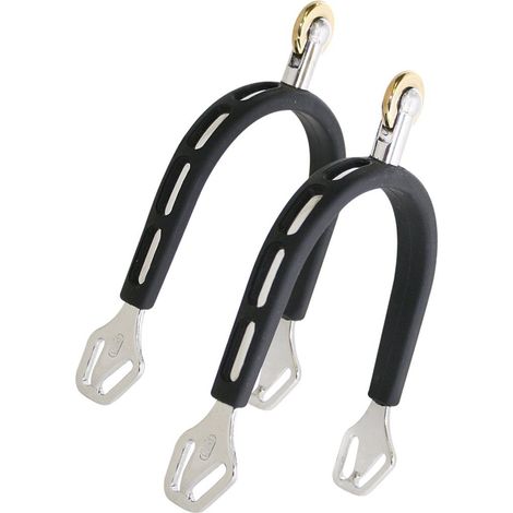 Speroni ultra fit extra grip in inox ricoperte in gomma con gambo e rotella 25 mm
