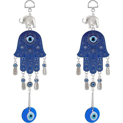 Stück türkische blaue Schutzamulette mit Hamsa-Hand, dekorative Wandbehänge, für Glück und Segen (1/5)