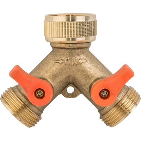 Laiton Soupape Eau Femelle 3/4" Inch x Mâle 3/4" x2 Jardin Tee (1/2)