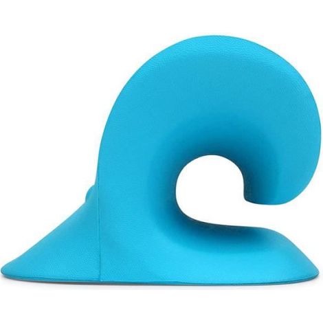 Oreiller - 22x17x12cm - Bleu - En Pu - Pour Cou Et Epaules - 1 Piece (1/4)